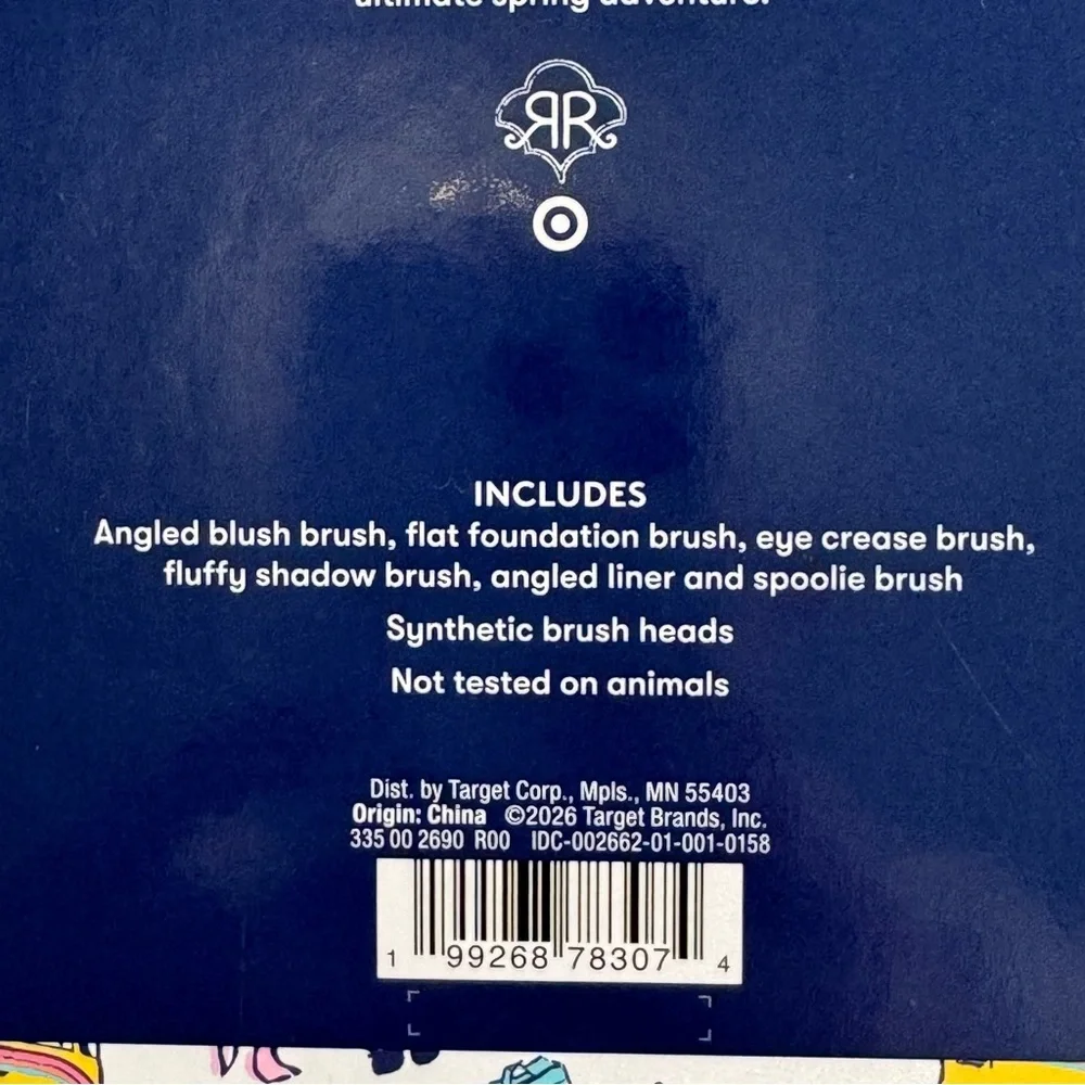 Roller Rabbit x Target Disco Hearts Makeup Brush Set NIB - Picture 8 of 11